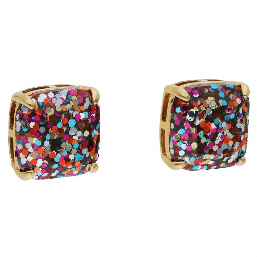 Glitter Square Earrings