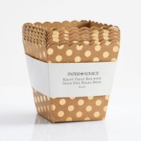 Kraft Treat Box with Gold Foil Polka Dots