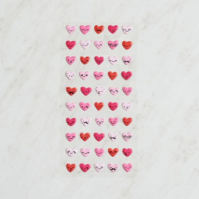 Heart Face Puffy Stickers | Paper Source
