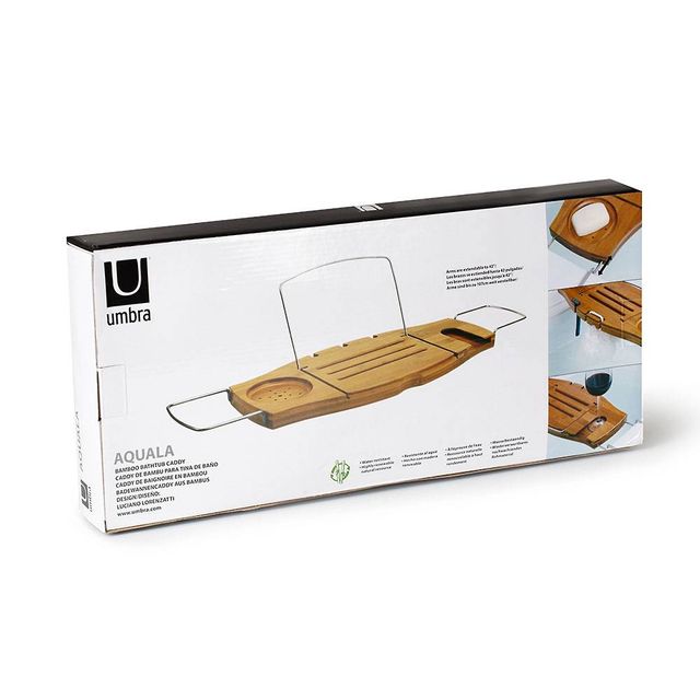 Umbra Aquala Bamboo Bathtub Caddy, Natural