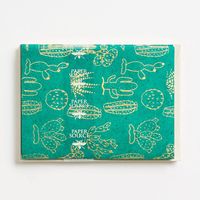 Gold Cactus on Sea Green Stationery Set