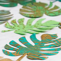 Die-Cut Tropical Leaves