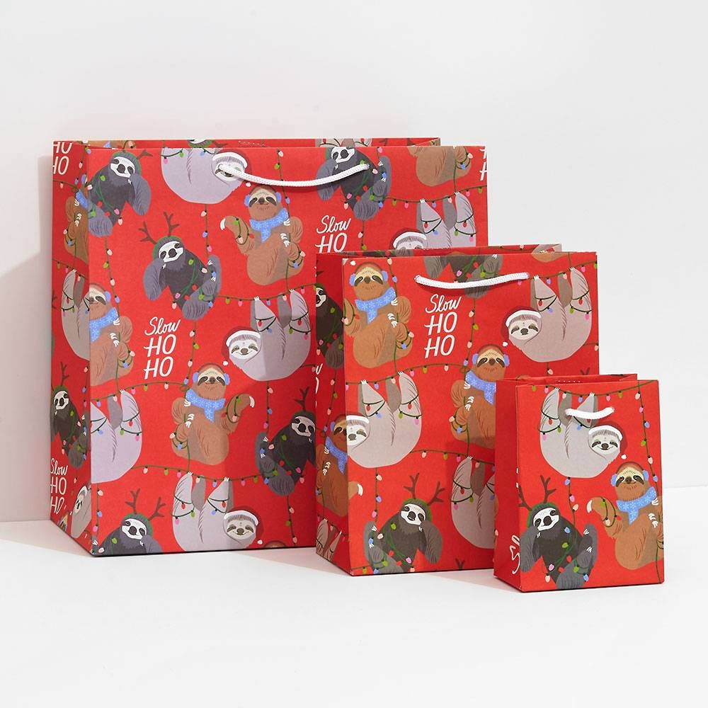 Holiday Sloth Gift Bag