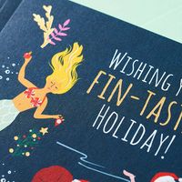 Holiday Mermaids Card Set