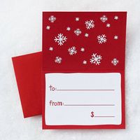 Holiday Typography Gift Card Holder