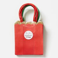 Holiday Scallop Edge Party Bags