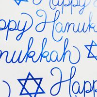 Medium Happy Hanukkah Script Gift Bag