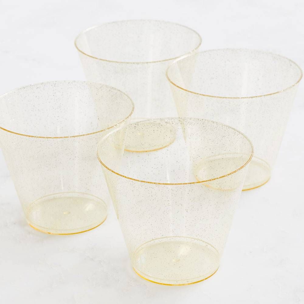 Gold Glitter Cups