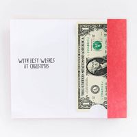 Glittery Red Sweater Money Card