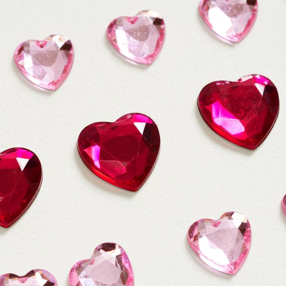 Rhinestone Heart Stickers