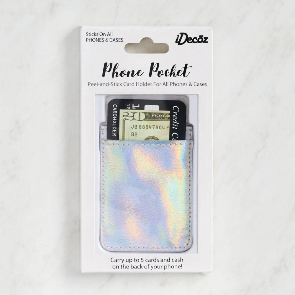 Iridescent Silver Phone Pocket