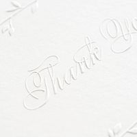 Embossed Leaf Thank You Cards