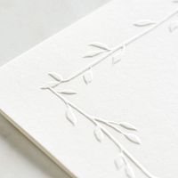 Embossed Leaf Thank You Cards