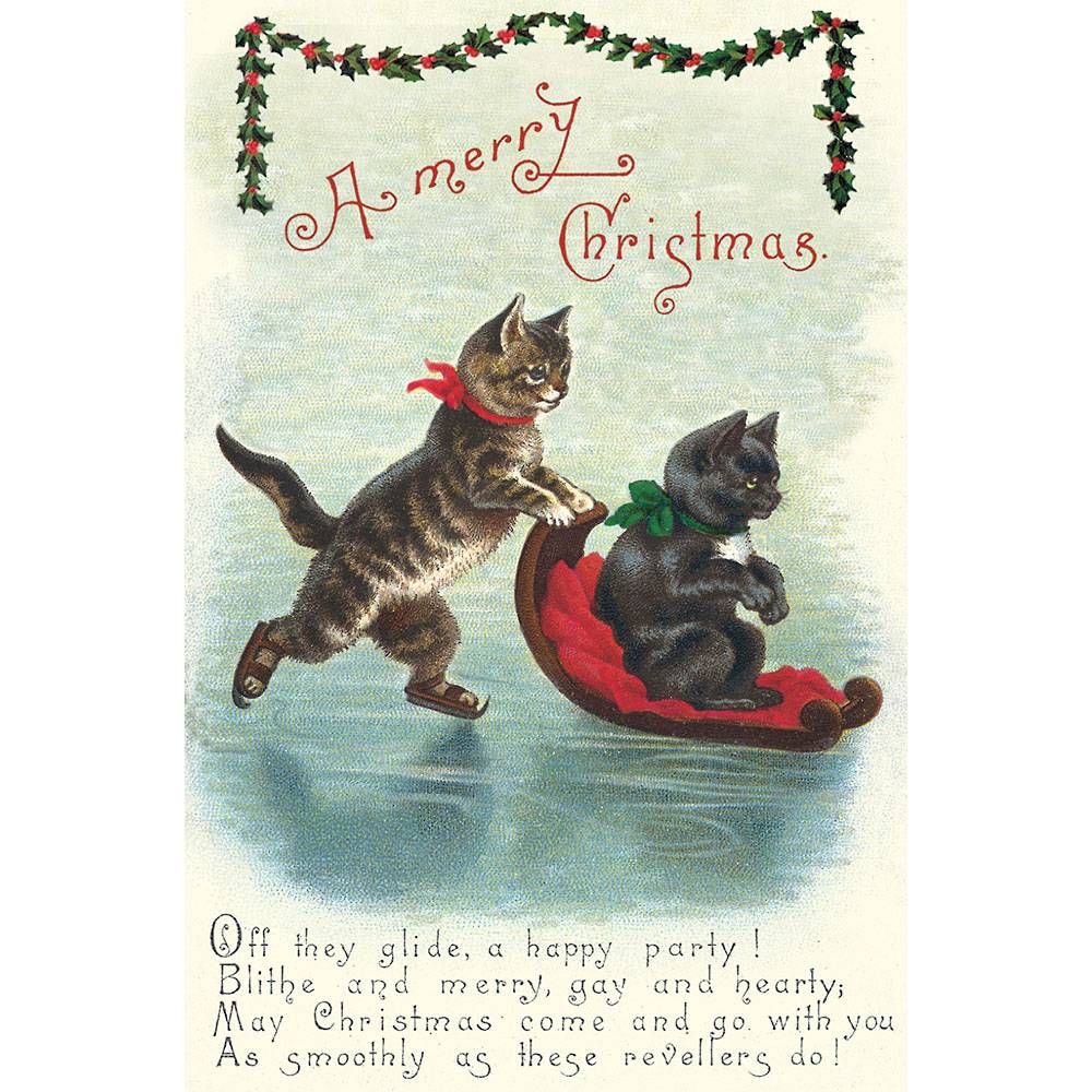 Christmas Cats and Dogs Postcard Set