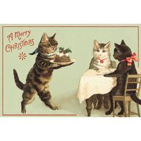 Christmas Cats and Dogs Postcard Set