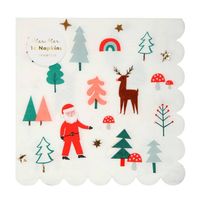 Large Santa Scene Napkins