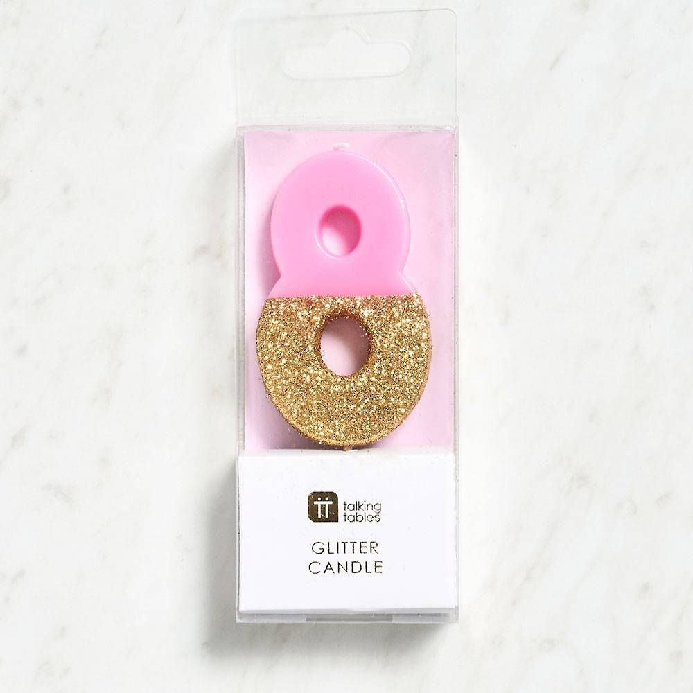 Gold Dipped Number Wax Candle
