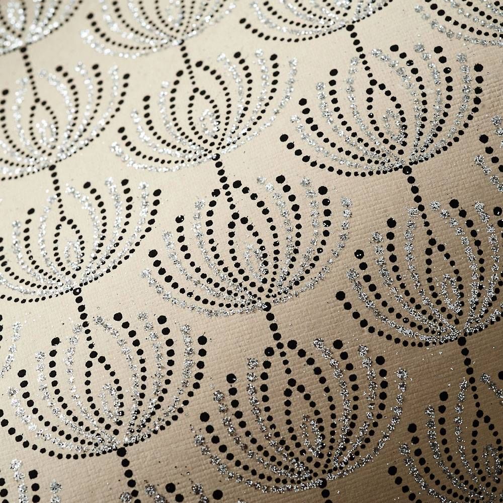 Silver Glitter Chandelier Handmade Paper