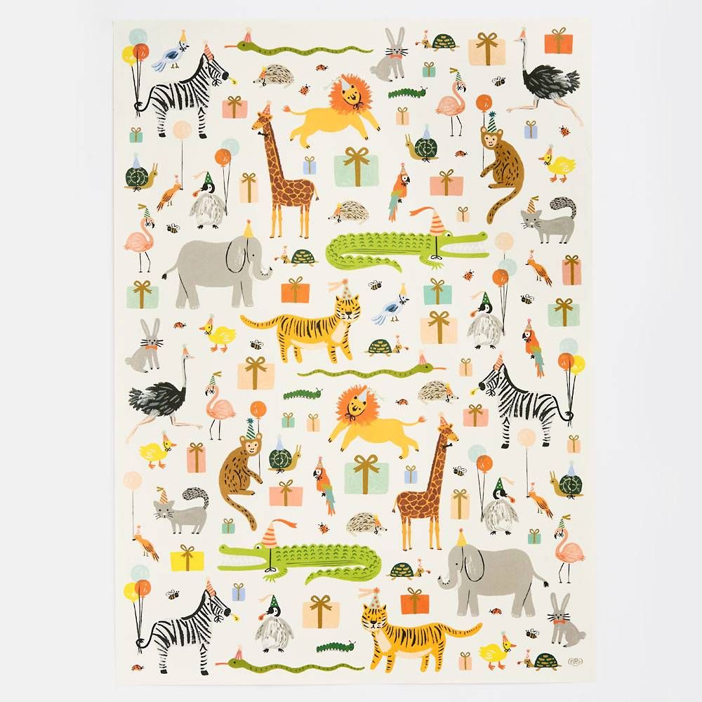 Party Animals Flat Wrap
