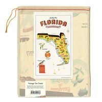 Florida Map Tea Towel