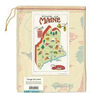 Maine Map Tea Towel