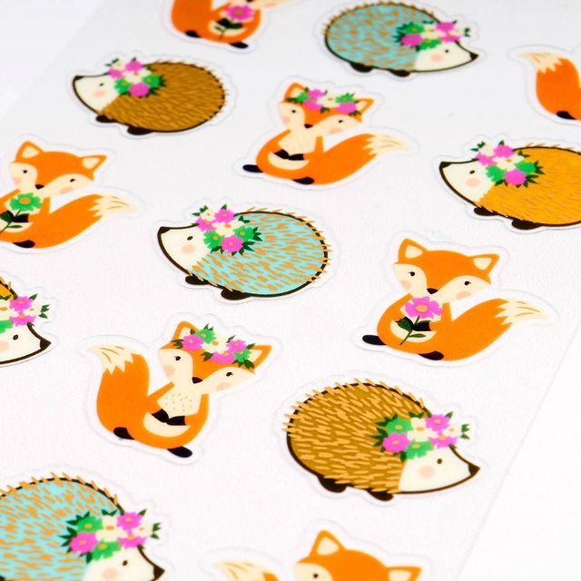 Folk Floral Stickers