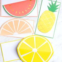 Fruit Die Cut Stationery Set