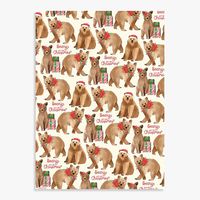 Beary Christmas Flat Wrap