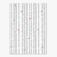 Birch Trees with Cardinals Stone Wrapping Paper