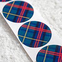 Holiday Plaid Stickers