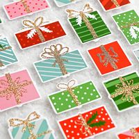 Glittery Holiday Present Stickers