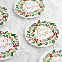 Floral Wreath Circle Stickers