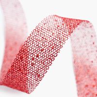 Red Glitter Textured Ribbon