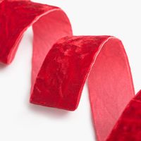 Red Crushed Velvet Ribbon