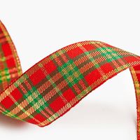 Red and Green Plaid Ribbon