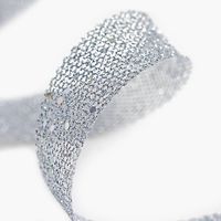 Silver Glitter Textured Ribbon