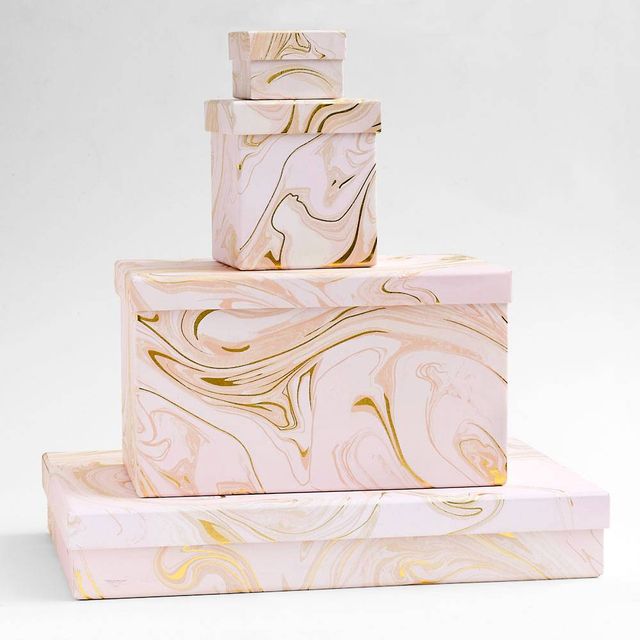 Marble Greeting Card Organizer Box