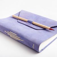 Violet Suede Foldover Journal