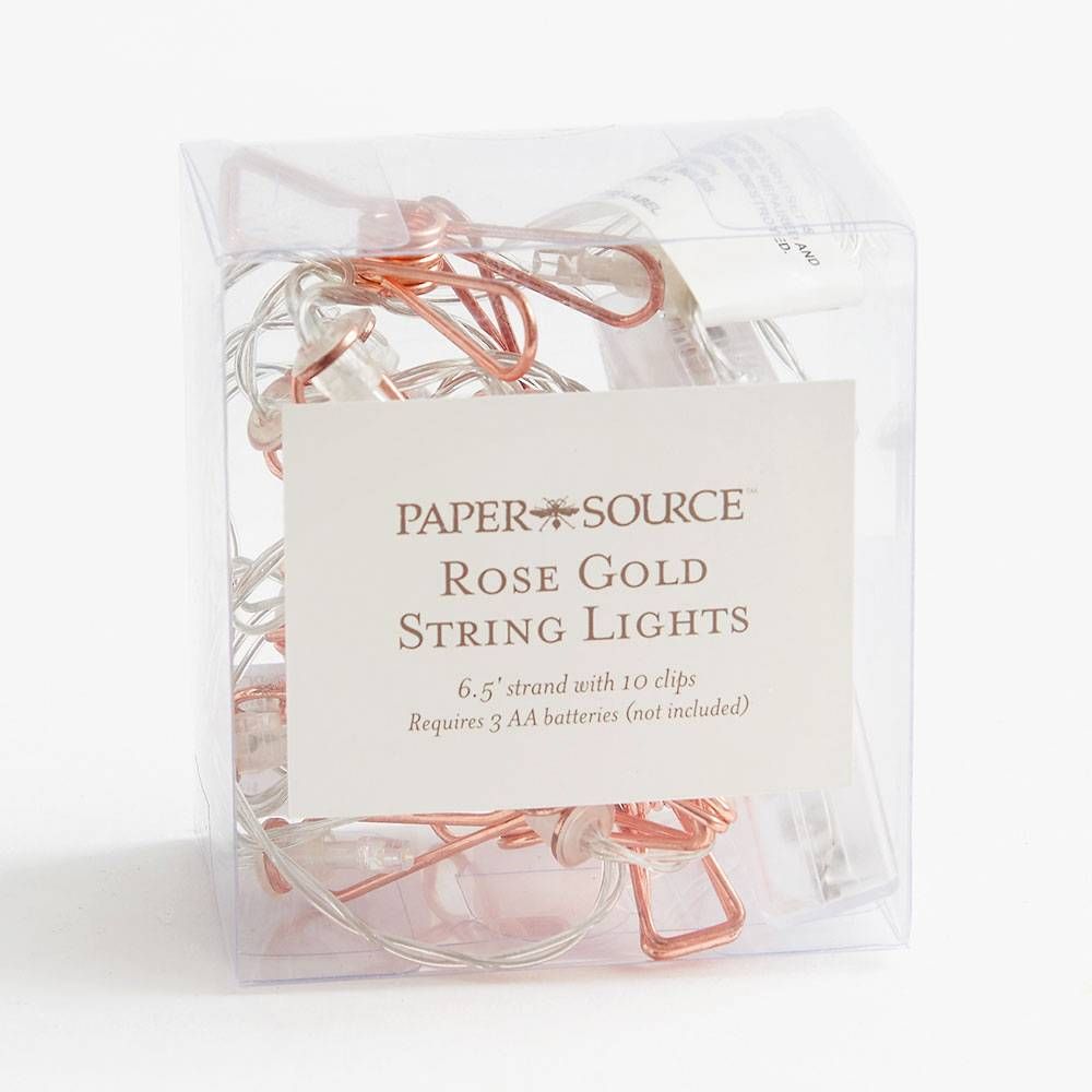 Rose Gold Clip String Lights