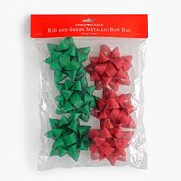 Metallic Red and Green Bows