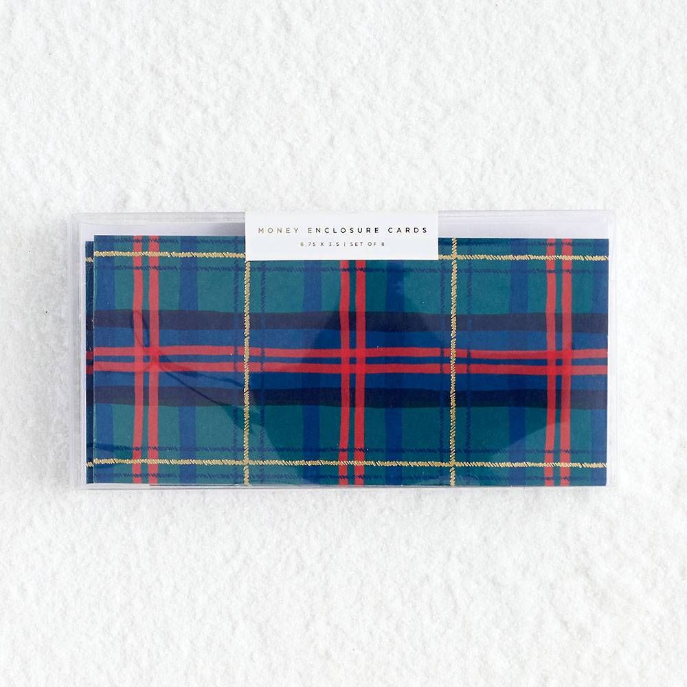 Holiday Plaid Money Cards