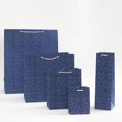 Navy Flurry Gift Bags