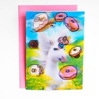 Unicorn and Donuts Birthday Card