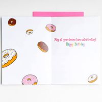 Unicorn and Donuts Birthday Card