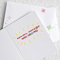 Extra Merry Extra Bright Holiday Card Set