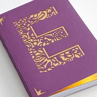 Monogrammed Foil Notebook E