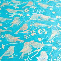 Metallic Birds Handmade Paper