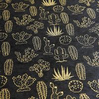 Gold Cacti Handmade Paper