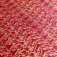 Gold Branches on Wine Handmade Paper