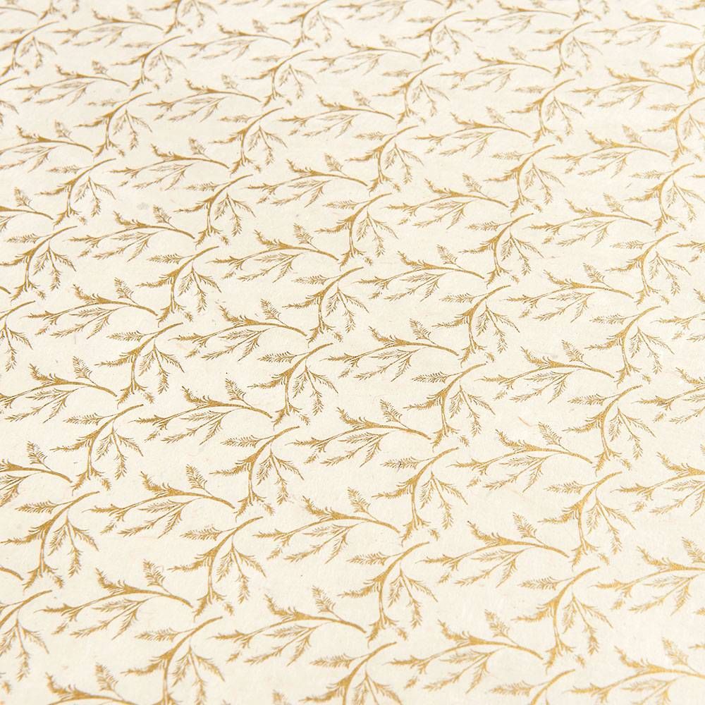 Gold Pine Branches Handmade Paper